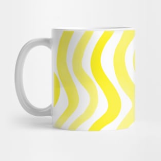 Wavy lines - lemon yellow Mug